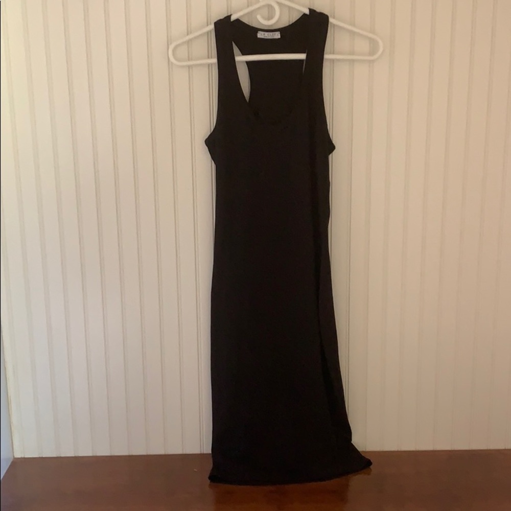 Black midi dress